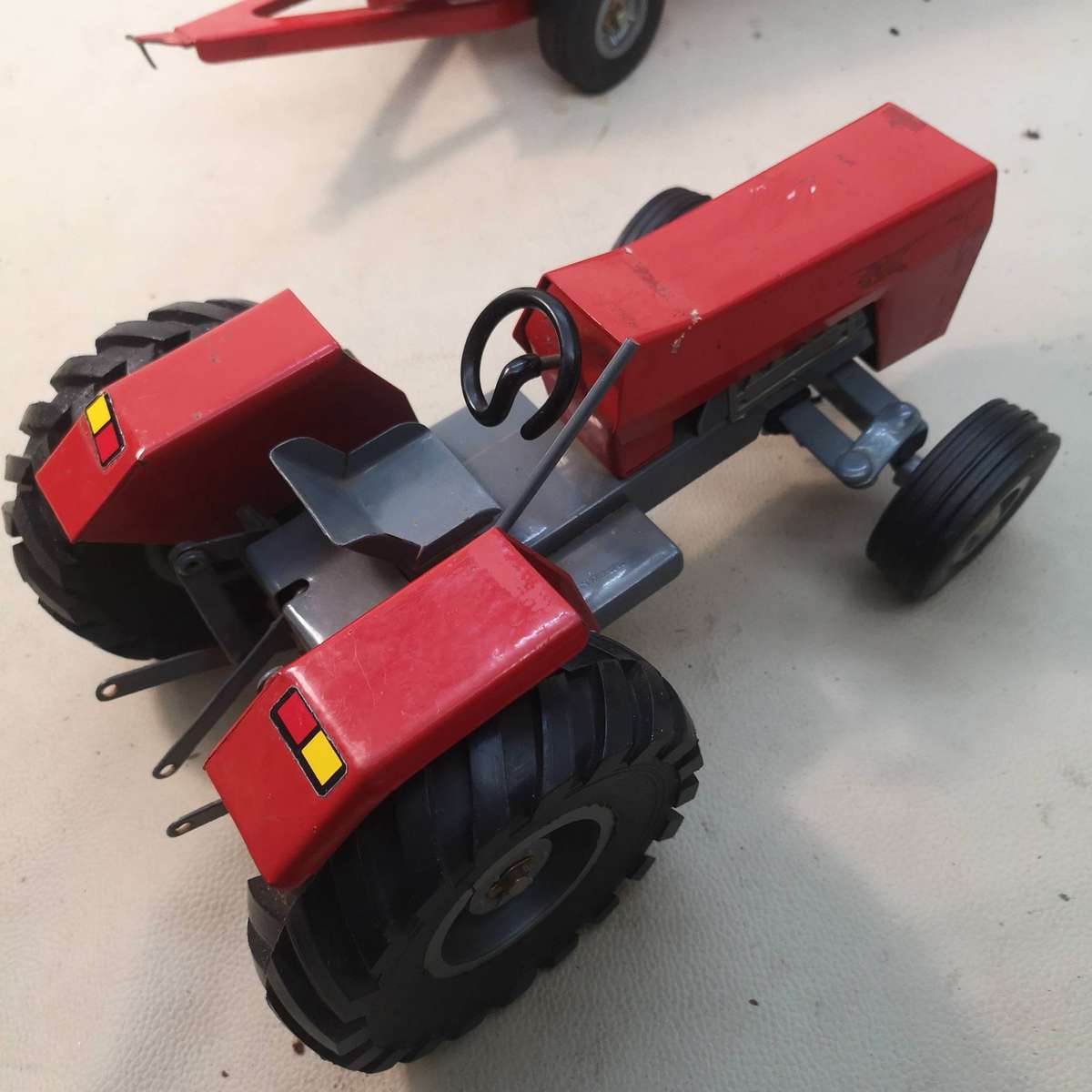 ORIGINAL STRIKE TOYS STEEL MODEL MASSEY FERGUSON 290 TRACTOR AND TRAILER - Sunning Condition