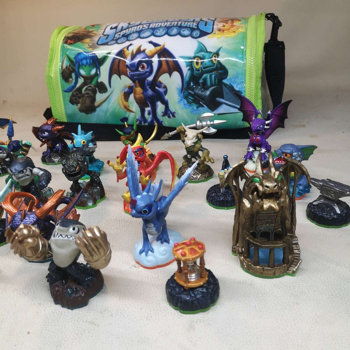 Huge Skylander Figure Collection with an Skylanders SPYRO'S Adventure Storage Case