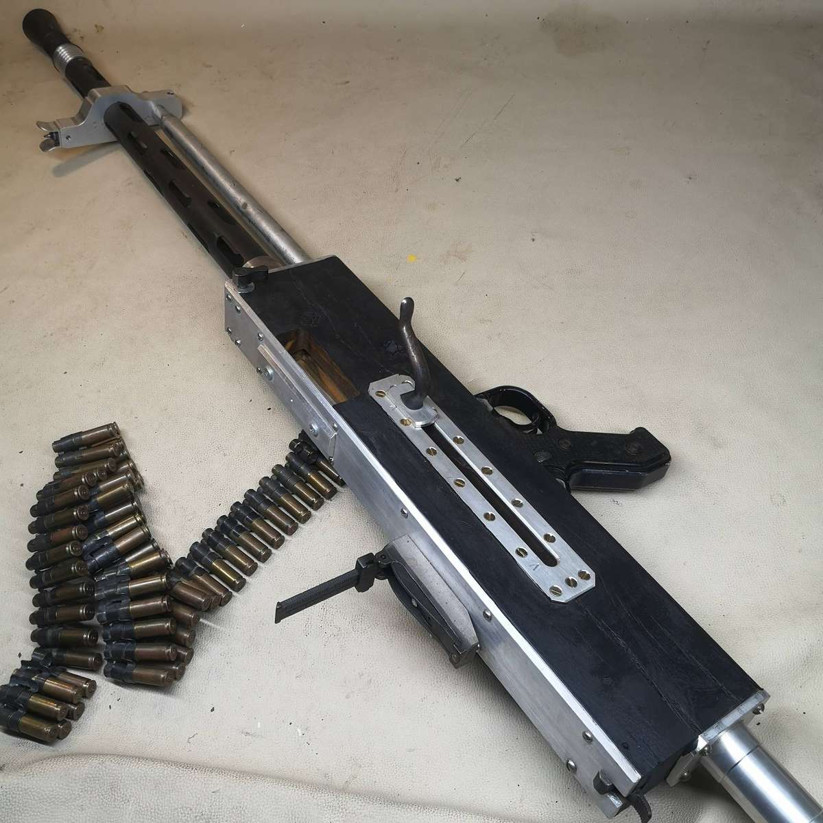 Army Jeep Replica with Real Machine Gun Parts - Not a Real Gun