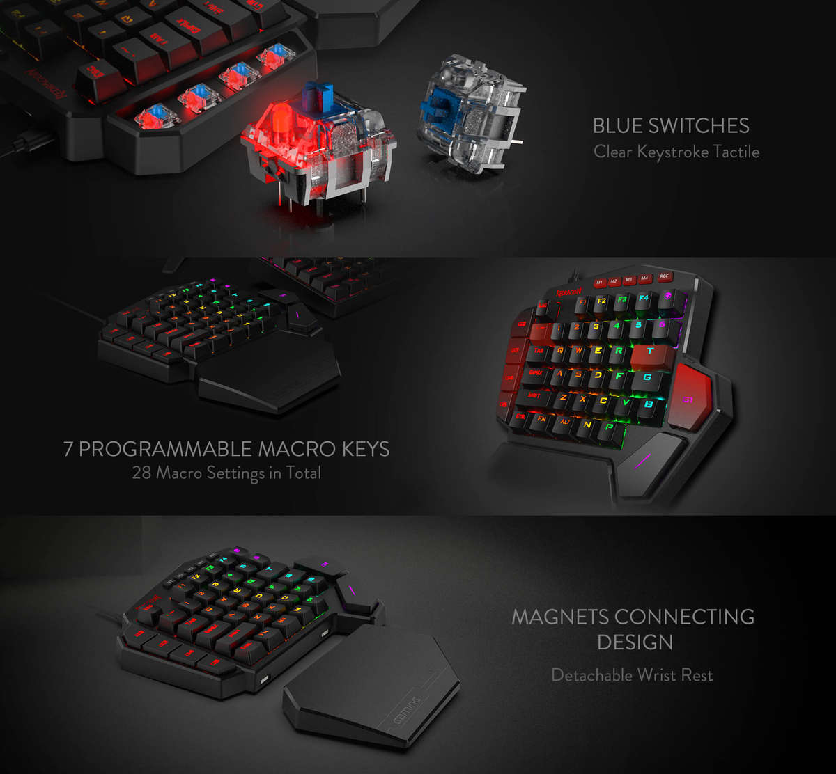 Redragon DITI - Mechanical One-Handed Keyboard