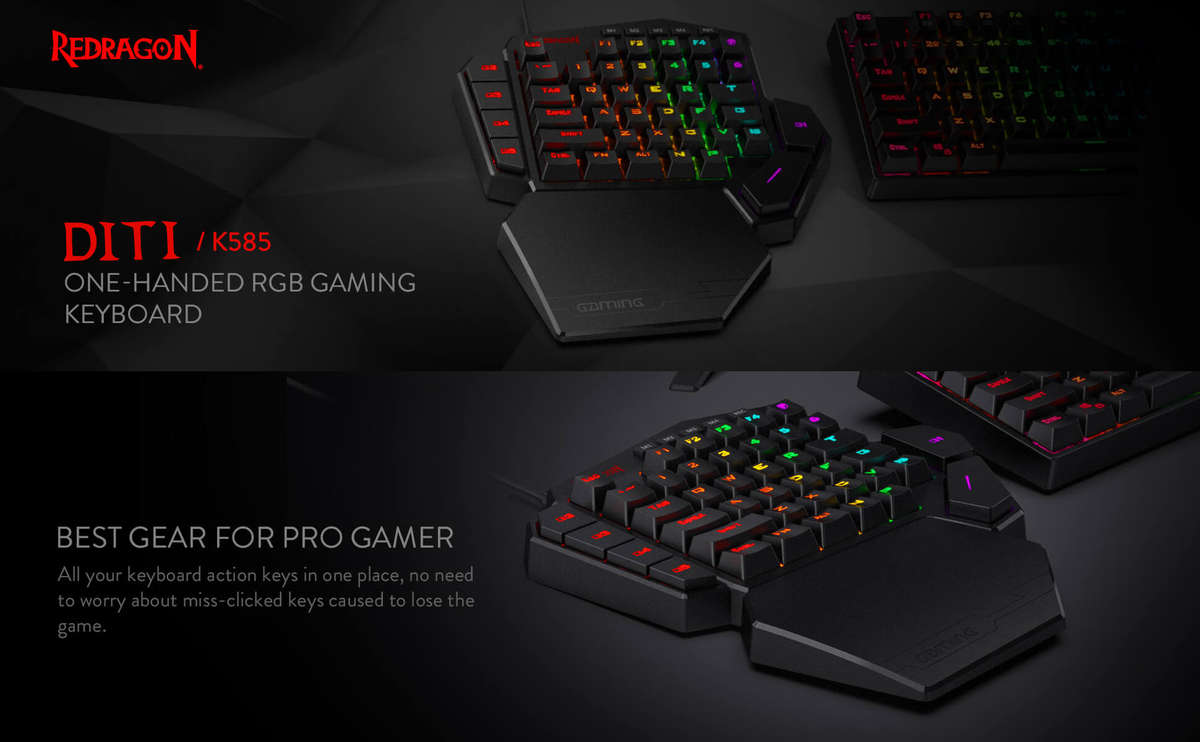 Redragon DITI - Mechanical One-Handed Keyboard