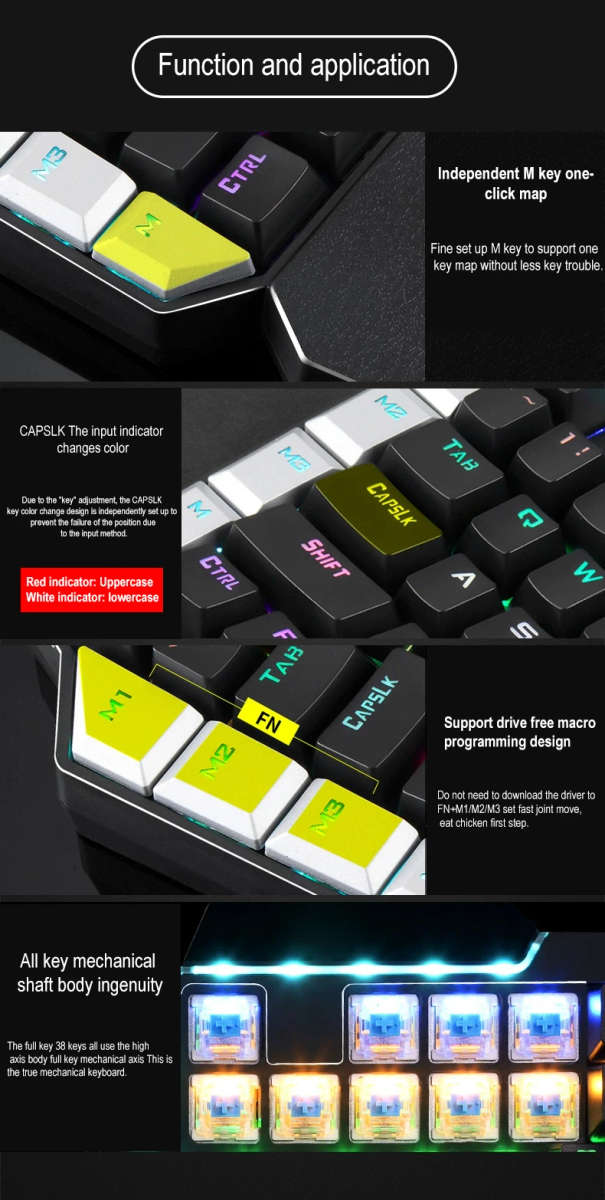 Mechanical One-Hand Keyboard