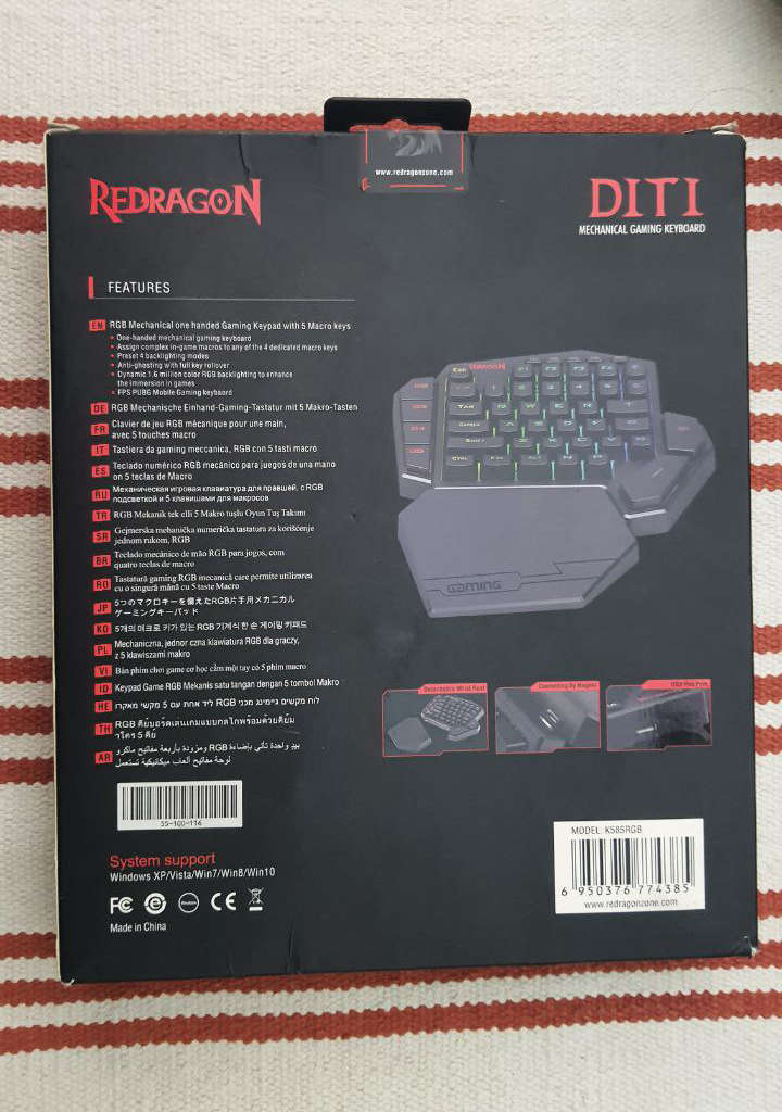 Redragon DITI - Mechanical One-Handed Keyboard
