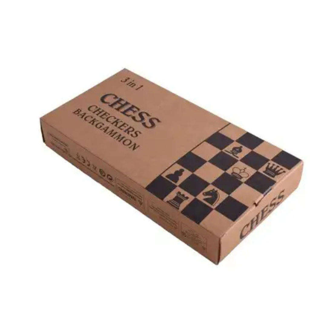 3 in 1 Chess, Checkers and Backgammon Set