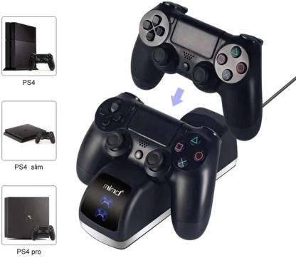 DW Mimd PS4 Controller Charging Stand for PS4/PS4 Slim/PS4 Pro