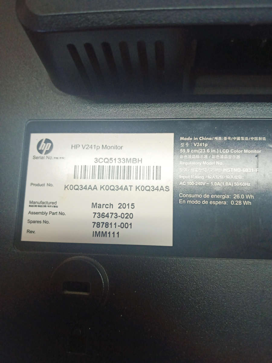 HP V241p 23.6-inch LED Backlit Monitor