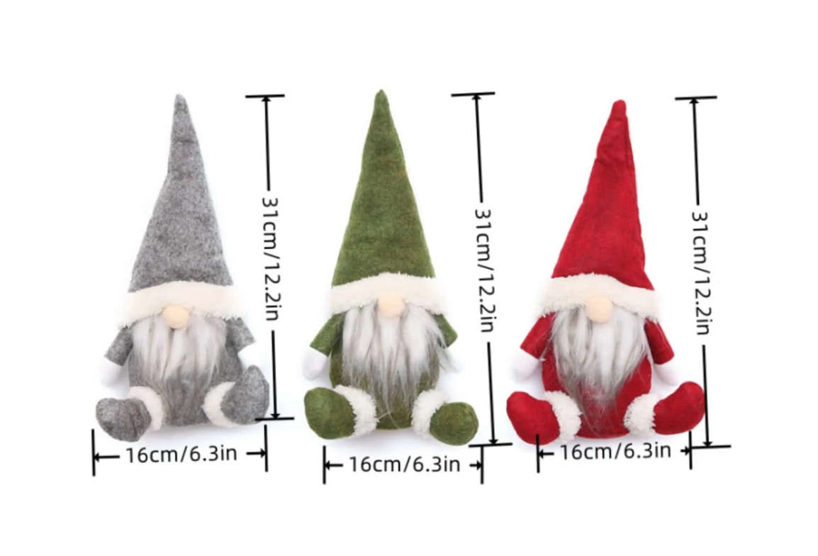 Gnome 1pc Santa Claus & Nordic Style Blank Face Doll Toy