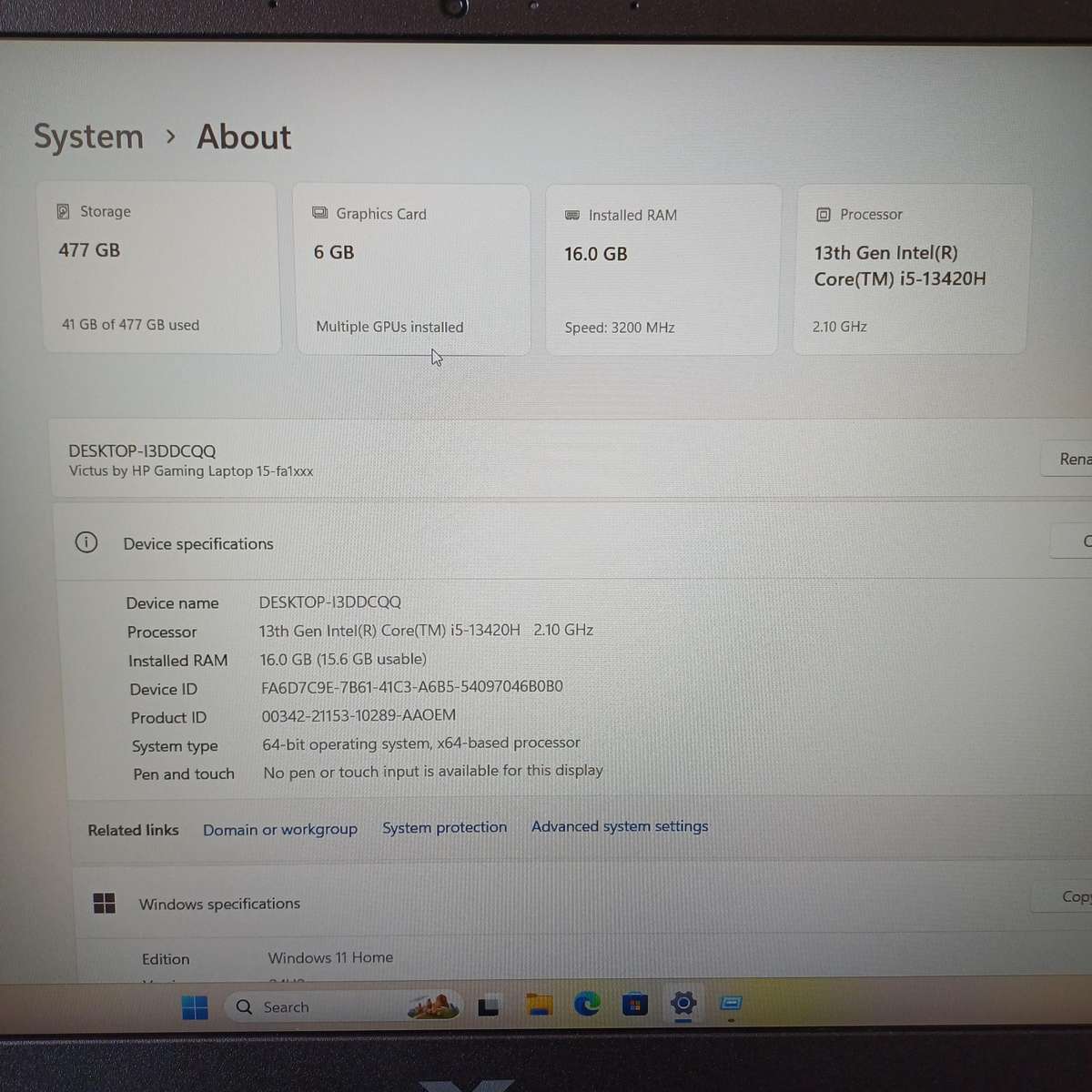 HP Victus, 144Hz Gaming Laptop  i5 13th Gen, 32GB RAM, 512GB SSD, RTX 3050, Grade A, HP Warranty