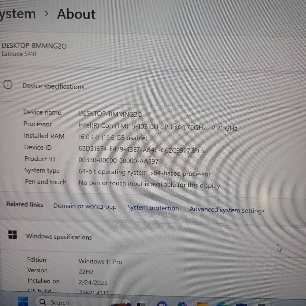 Dell Latitude 5410 10th gen core i5