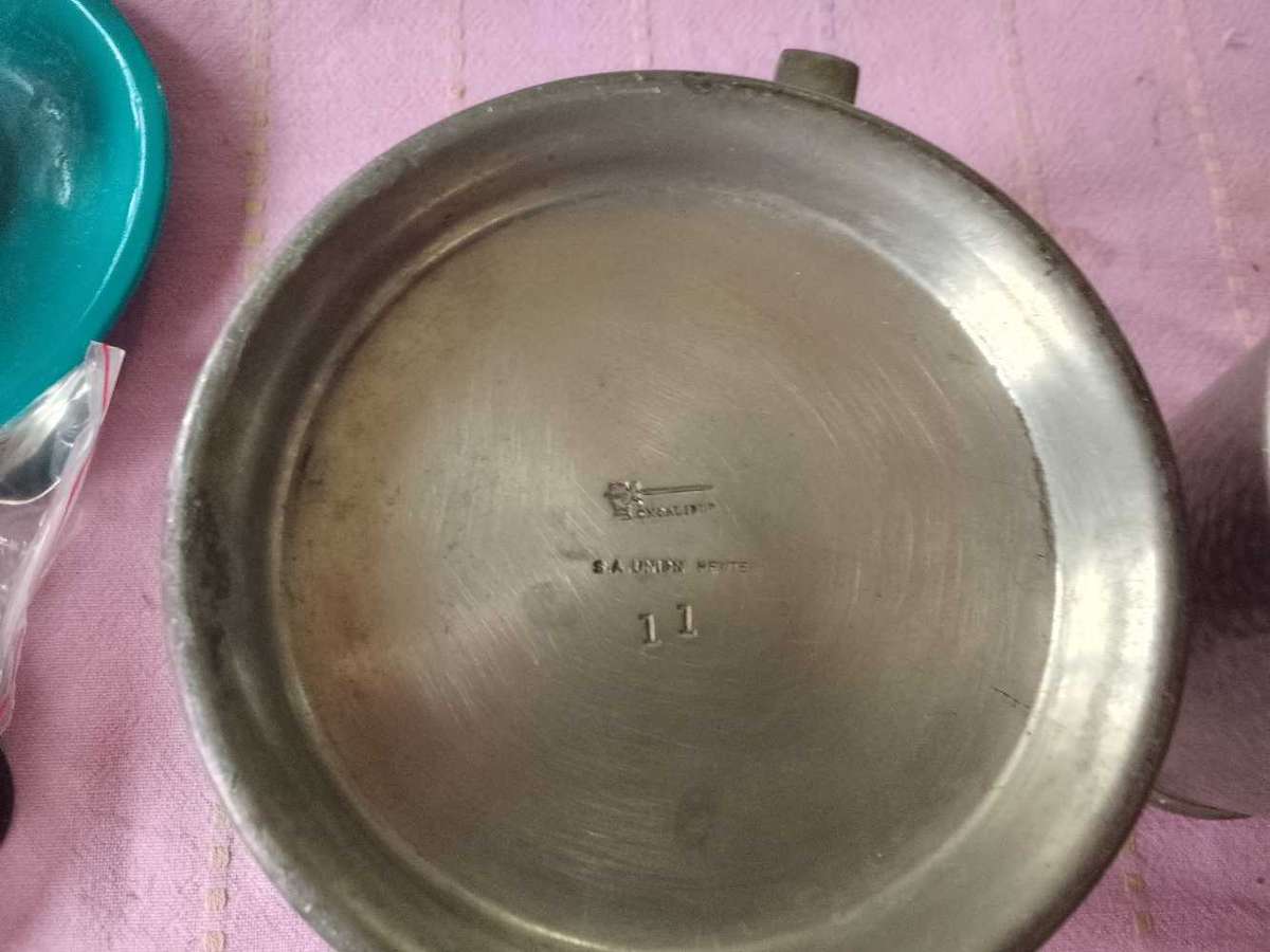 2 x pewter beer mugs