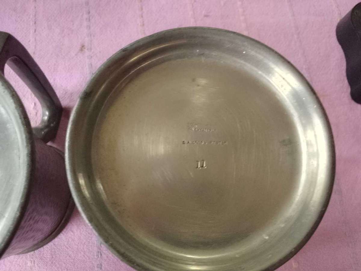 2 x pewter beer mugs