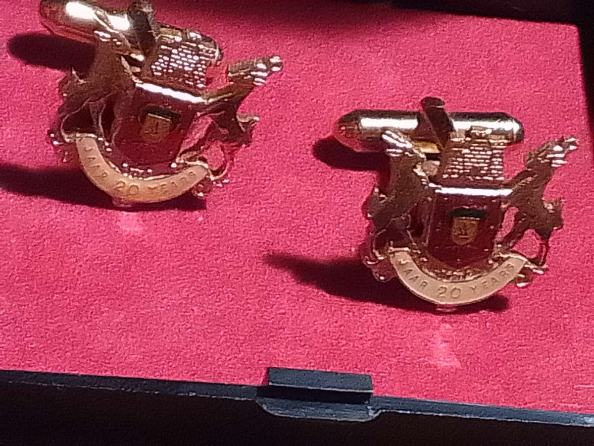 20 Year service Pretoria Town Council Cufflinks
