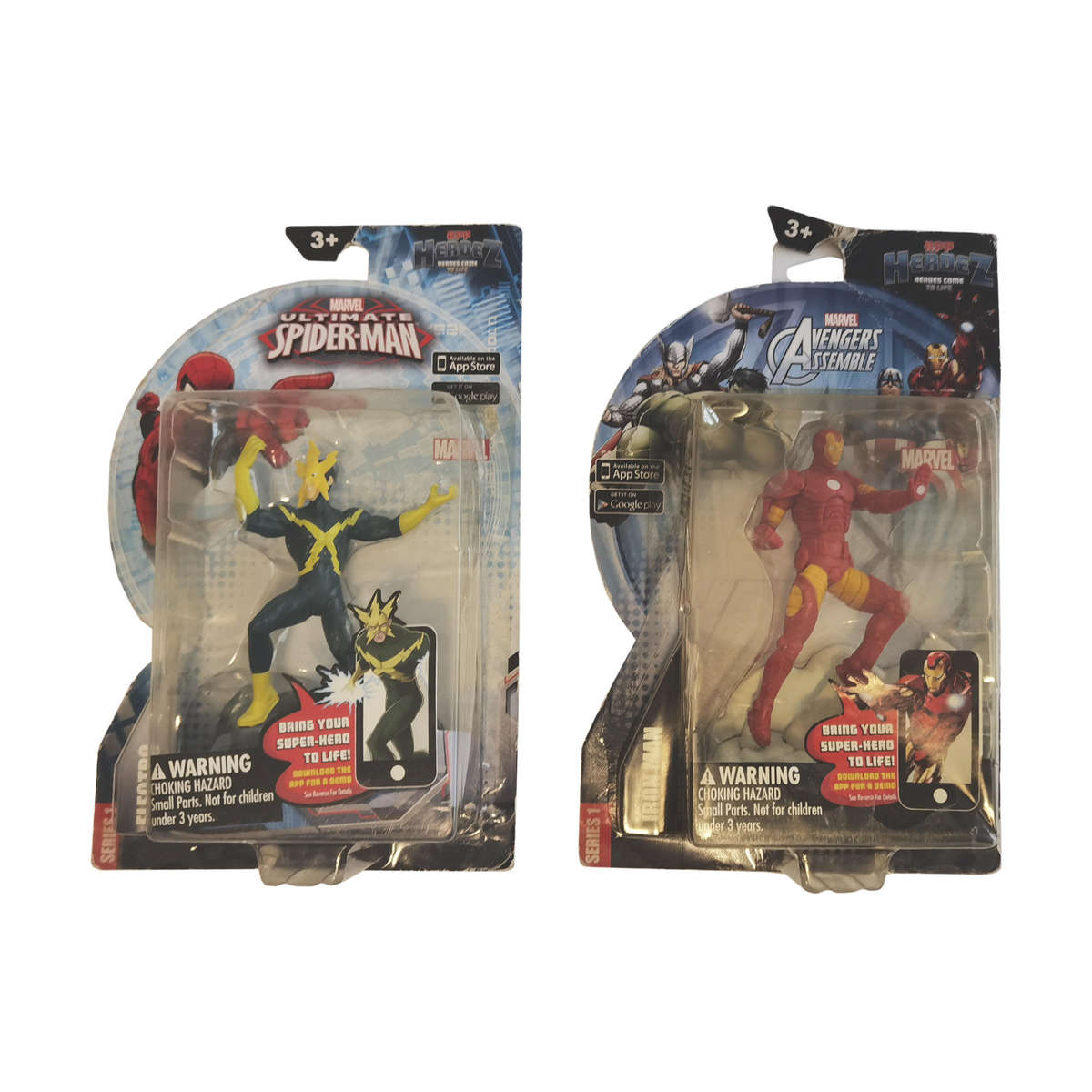 Marvel  Avengers Assemble App Heroez - Iron Man and Electro action figure