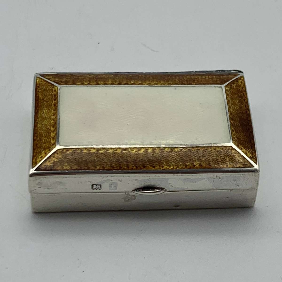 Antique Solid Silver & Enamel Trinket Box (1910) (27,4g)