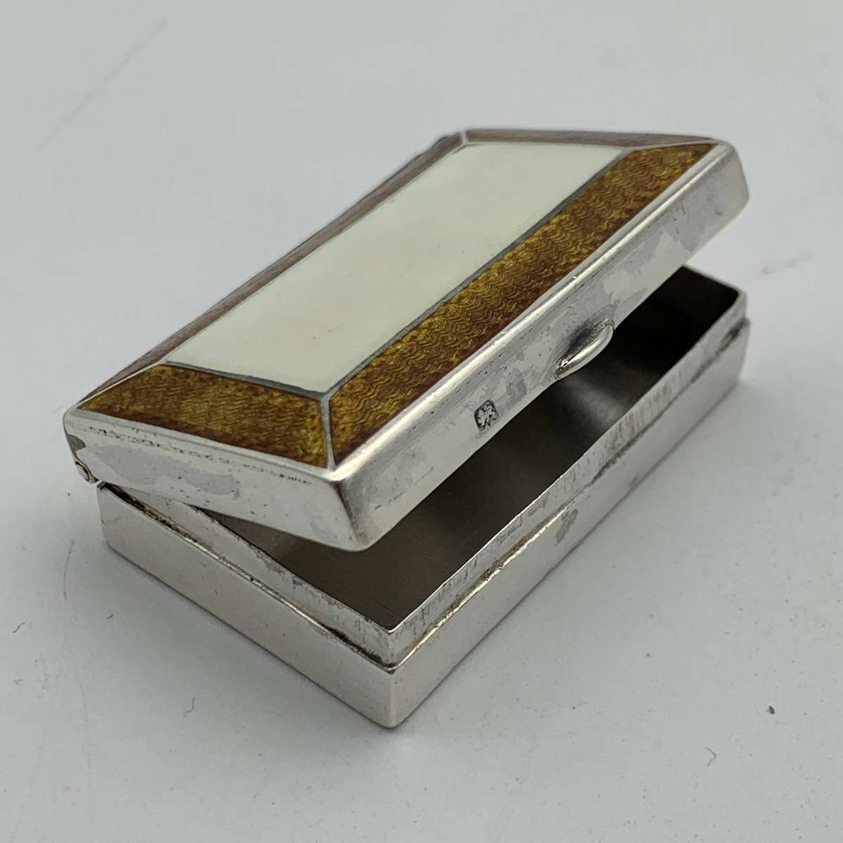 Antique Solid Silver & Enamel Trinket Box (1910) (27,4g)