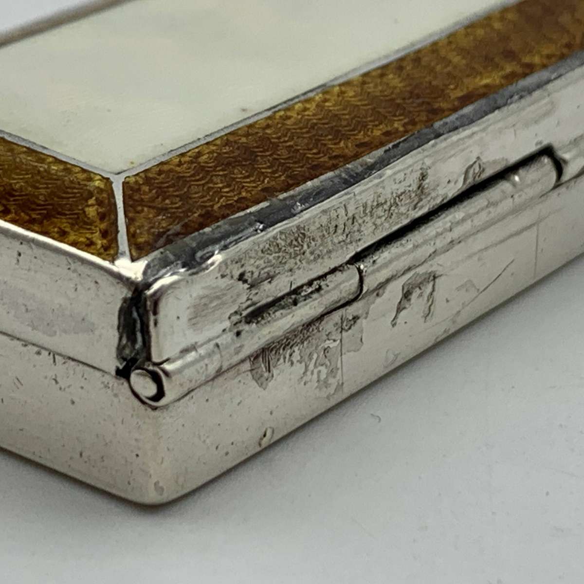 Antique Solid Silver & Enamel Trinket Box (1910) (27,4g)