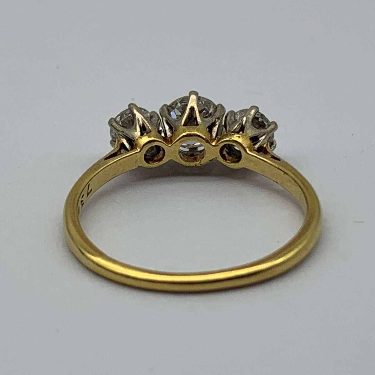 Antique 18ct Gold & Diamond Trilogy Ring