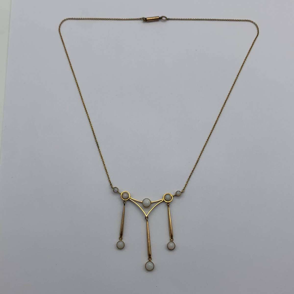 9ct Gold & Opal Art Nouveau Necklace