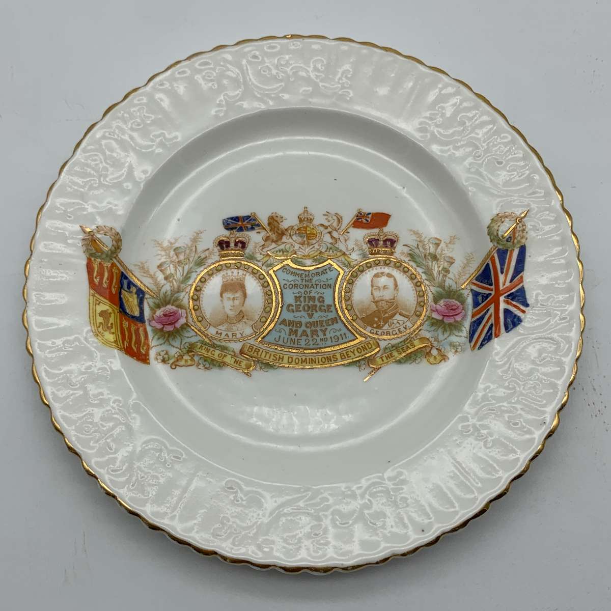 Antique 'Mary & George' Commemorative Plate (1911)
