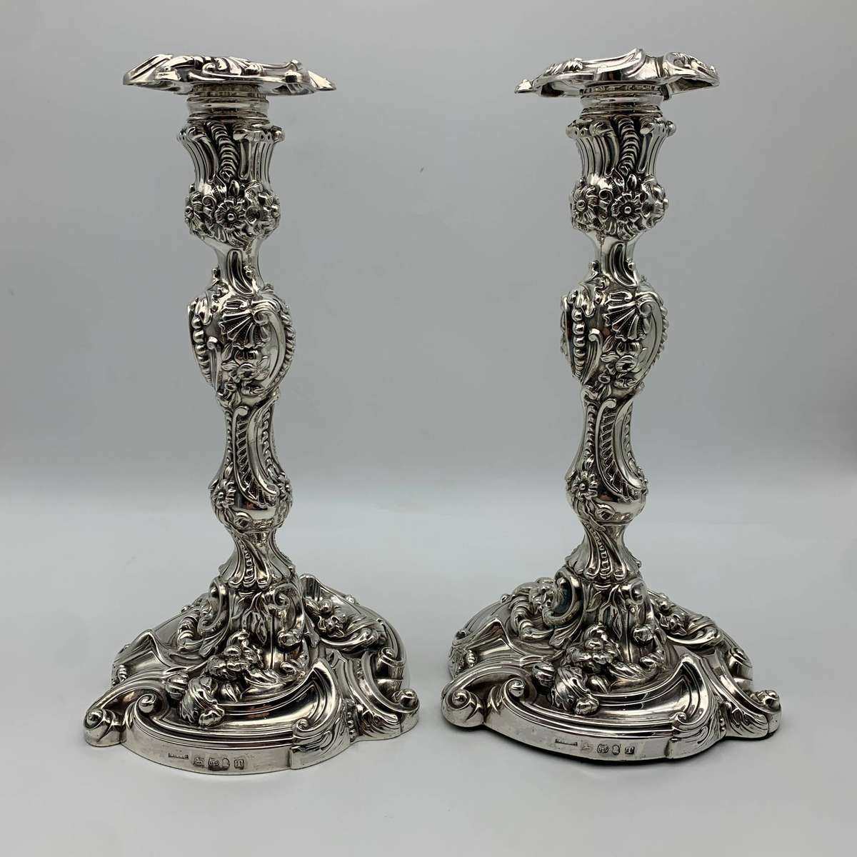 Pair Sterling Silver Georgian Candlesticks (1816)