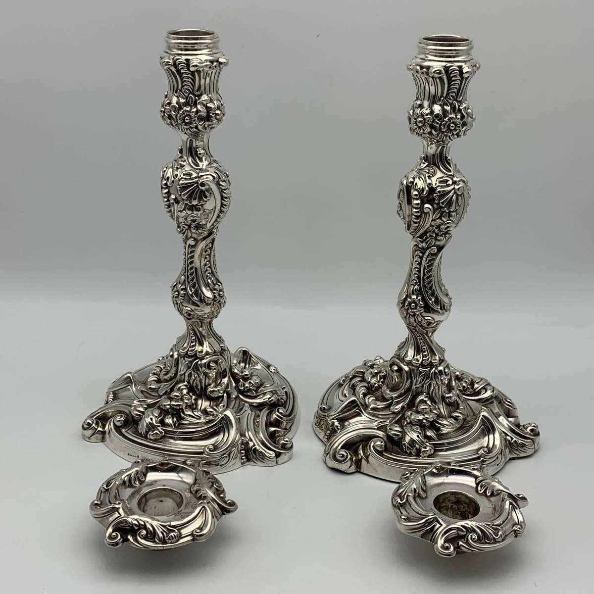 Pair Sterling Silver Georgian Candlesticks (1816)