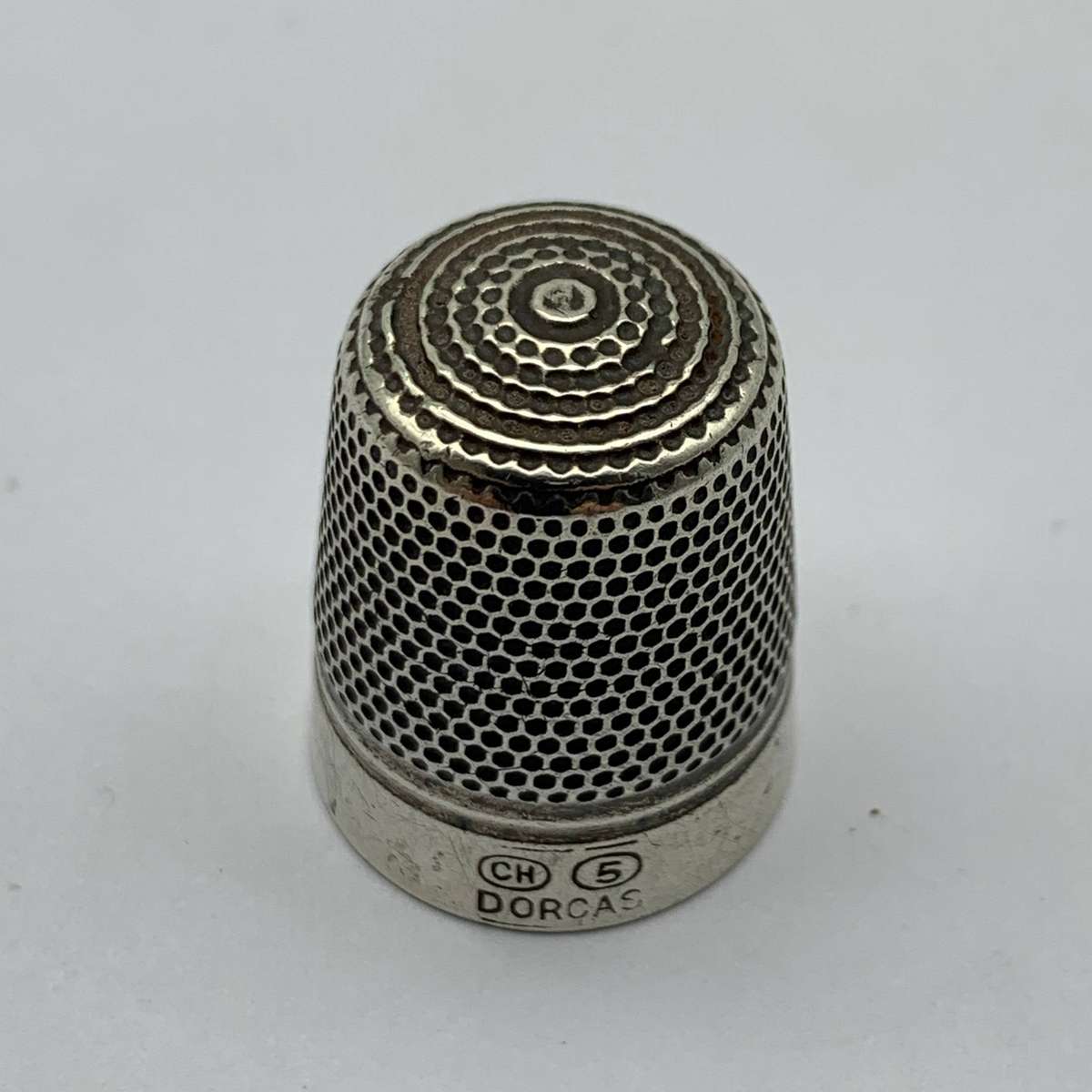 Antique Acorn Thimble Holder & Thimble