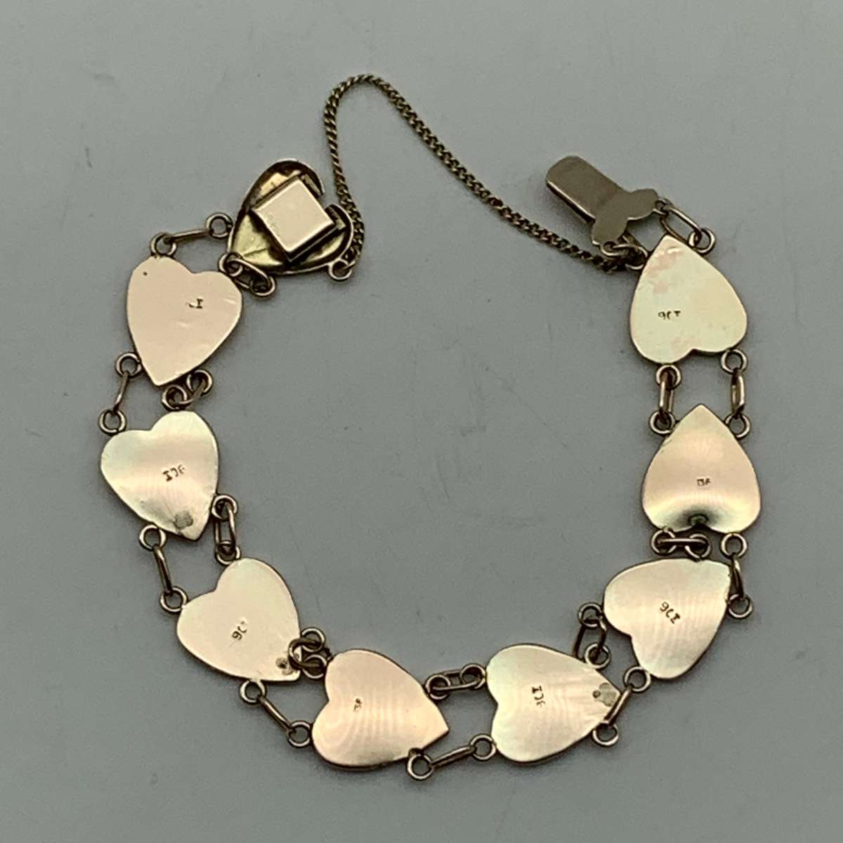 Early 9ct Rose Gold 'Heart Link' Bracelet