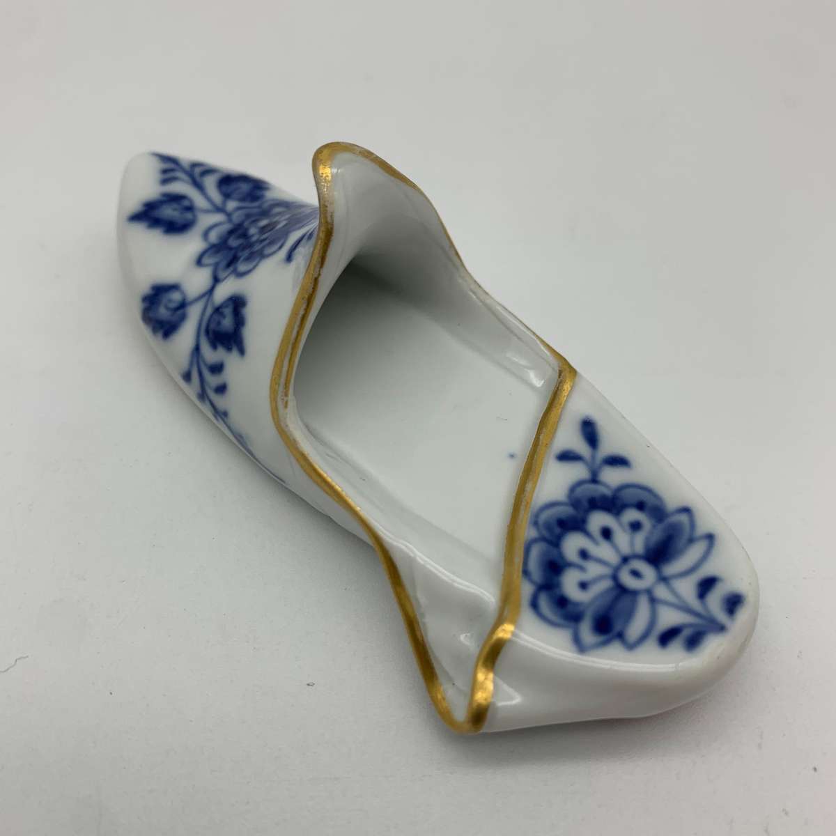 Antique Hand-Painted 'Meissen' Porcelain Slipper