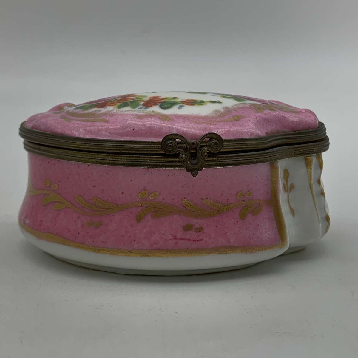 Early Hand-Painted Porcelain Trinket Box