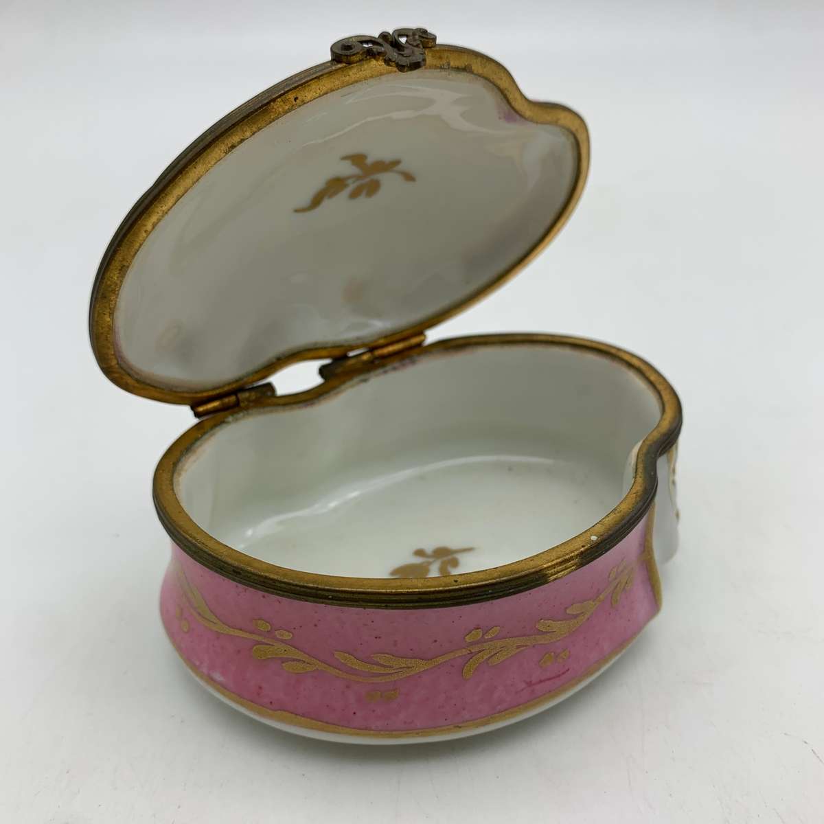 Early Hand-Painted Porcelain Trinket Box