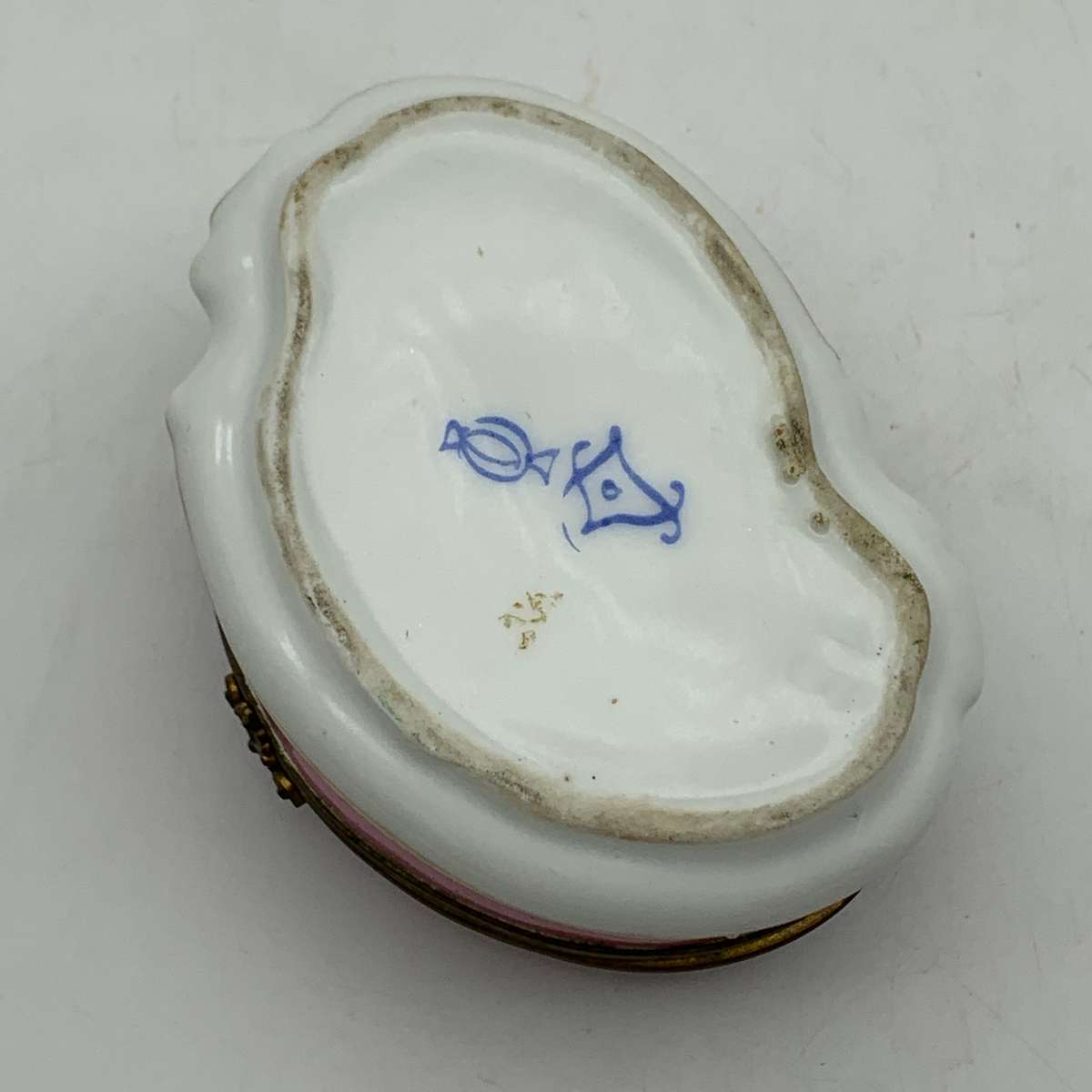 Early Hand-Painted Porcelain Trinket Box