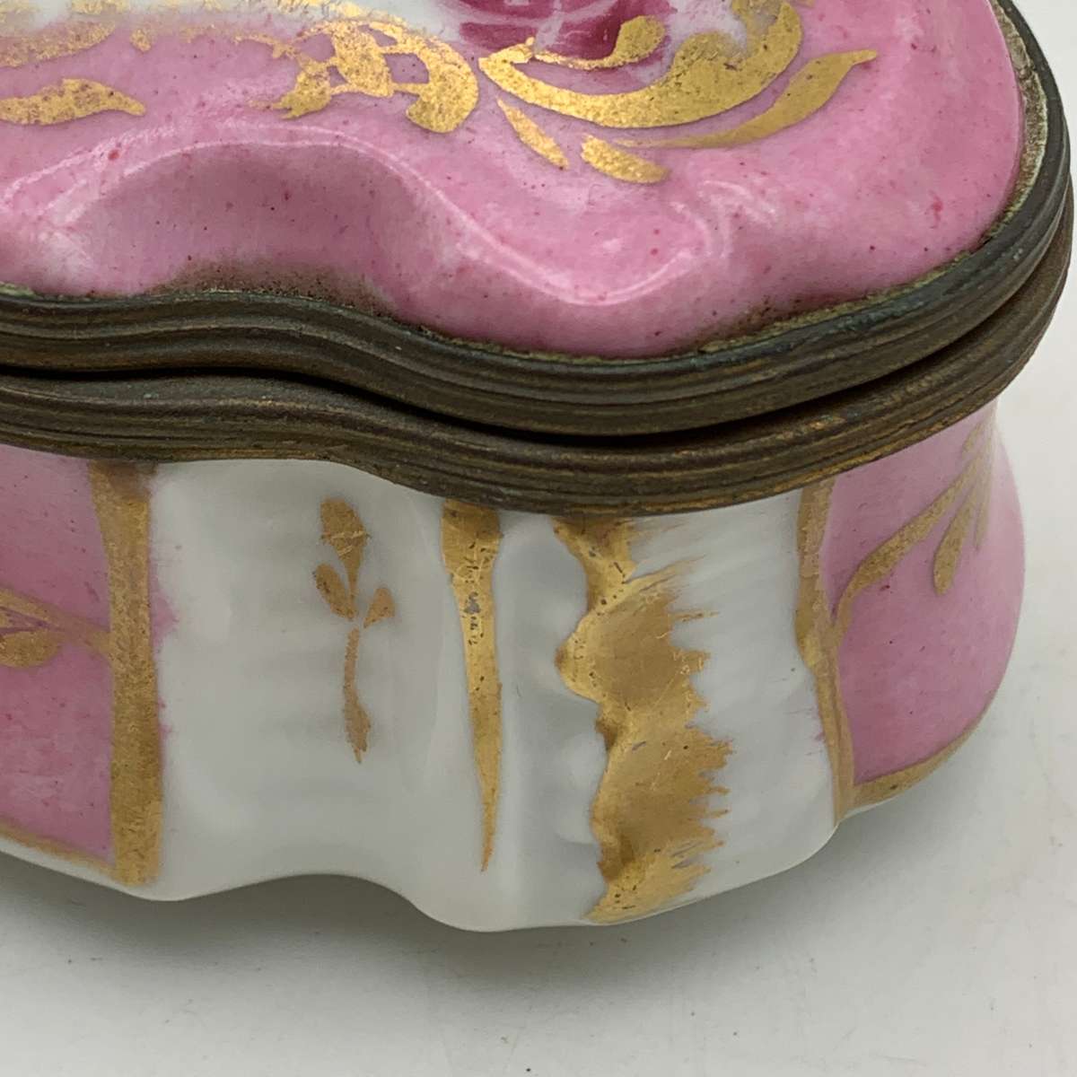 Early Hand-Painted Porcelain Trinket Box