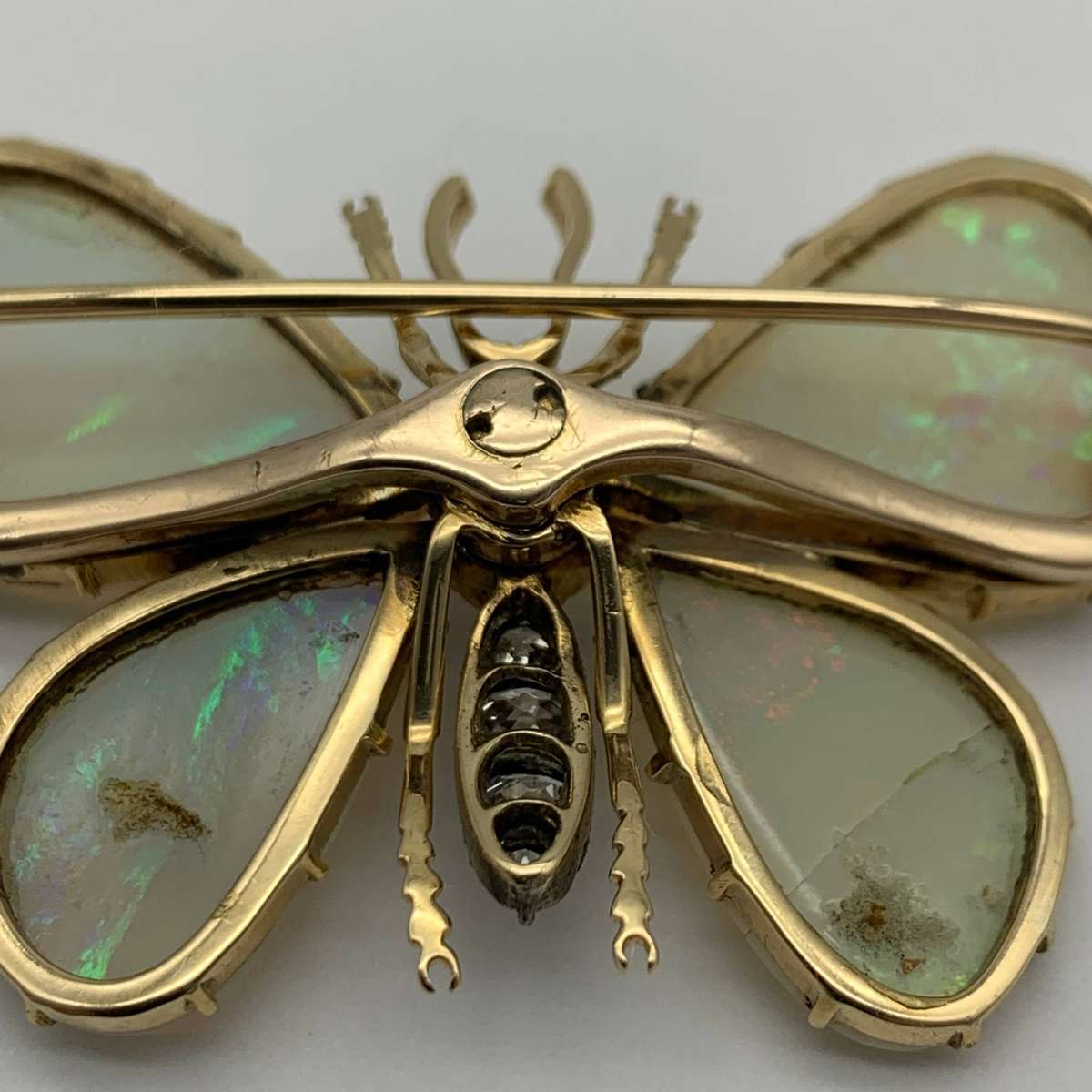Victorian Gold, Opal, Diamond & Ruby 'Butterfly' Brooch