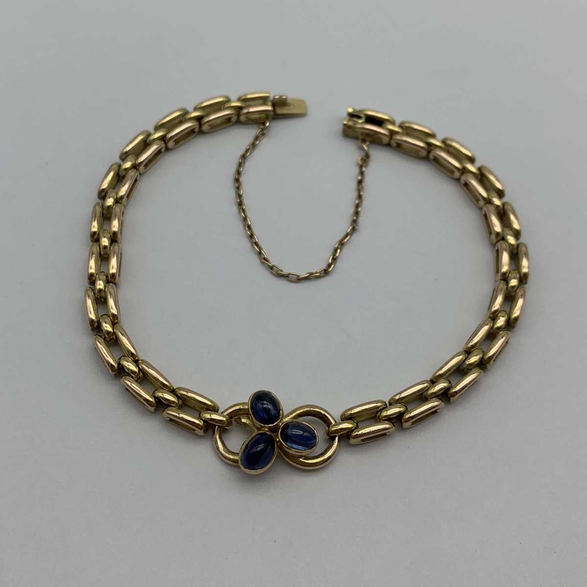 Vintage 15ct Gold & Sapphire Bracelet