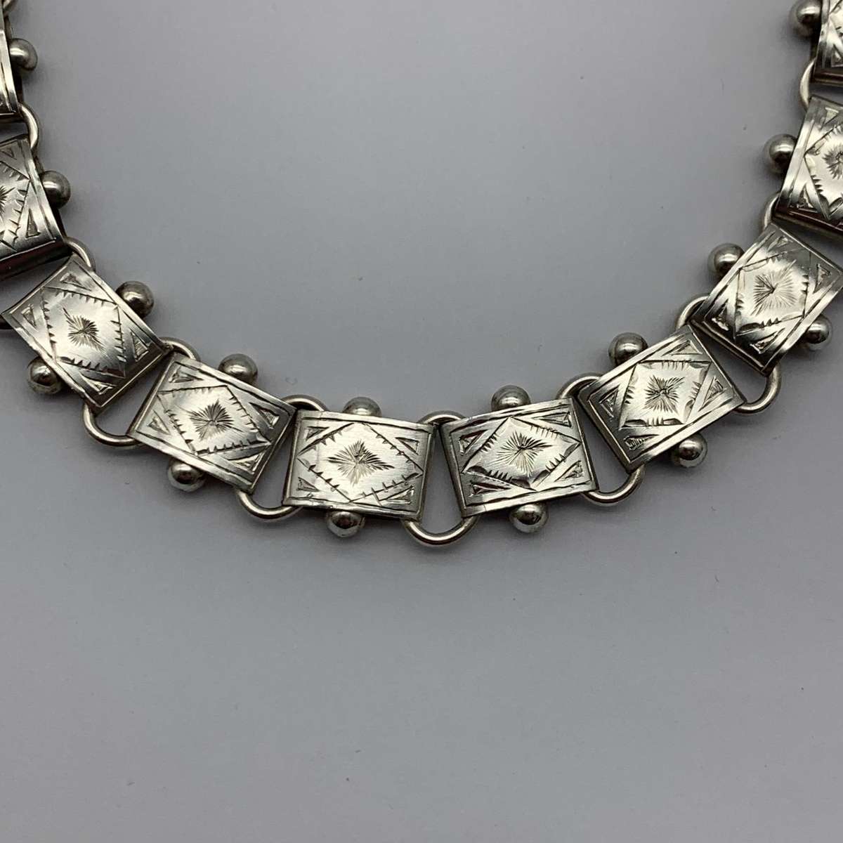 Antique Silver Collar Necklace