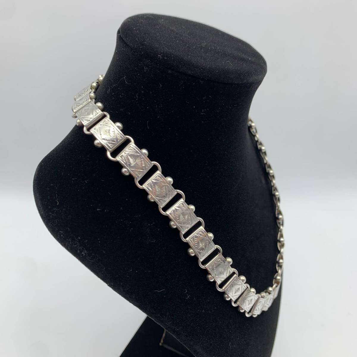 Antique Silver Collar Necklace