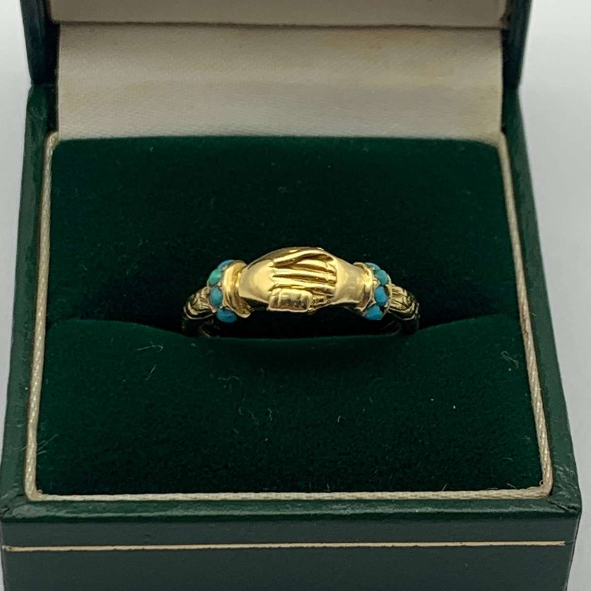 Antique 18ct Gold 'Fede Gimmel' or 'Claddagh' Ring