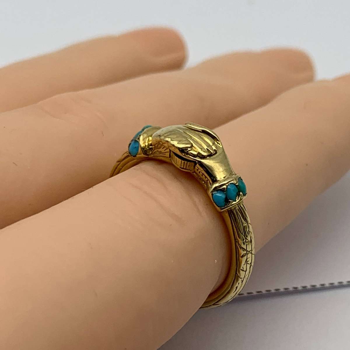 Antique 18ct Gold 'Fede Gimmel' or 'Claddagh' Ring