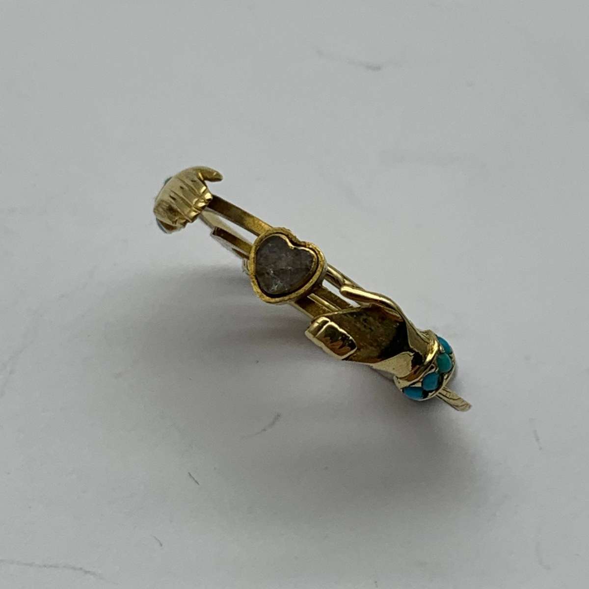 Antique 18ct Gold 'Fede Gimmel' or 'Claddagh' Ring