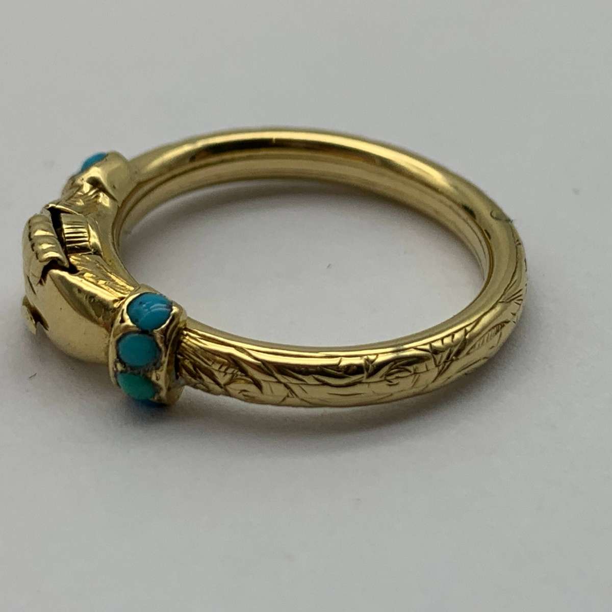 Antique 18ct Gold 'Fede Gimmel' or 'Claddagh' Ring