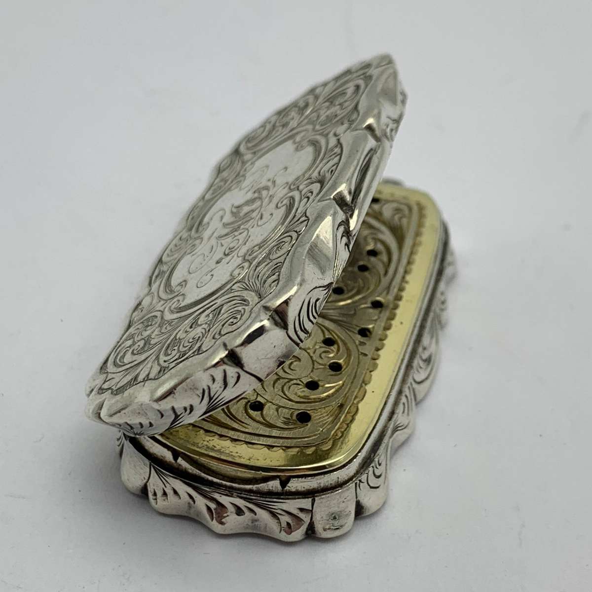 Large Silver Victorian Vinaigrette (1855)