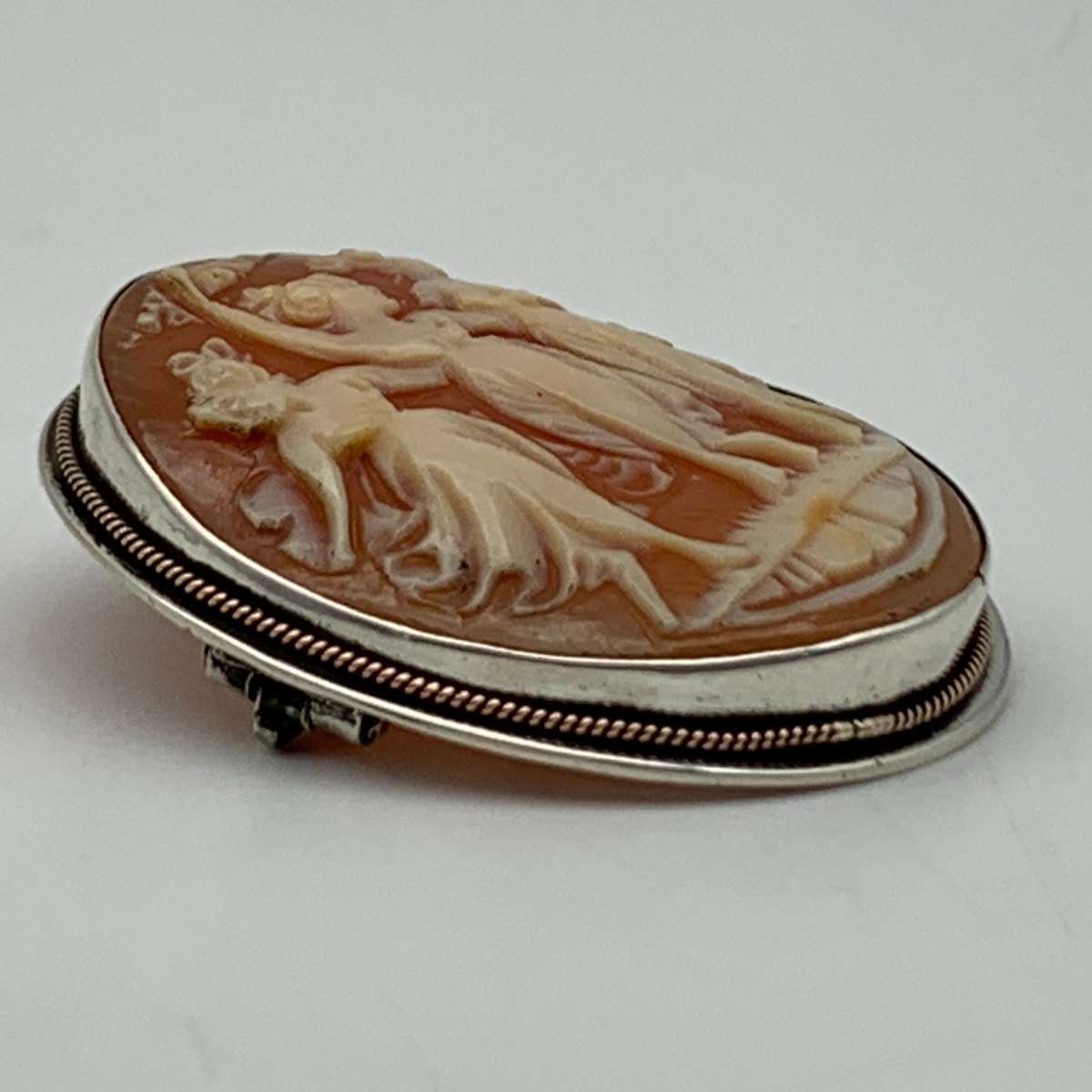 Vintage Silver Cameo Brooch (Three Graces)