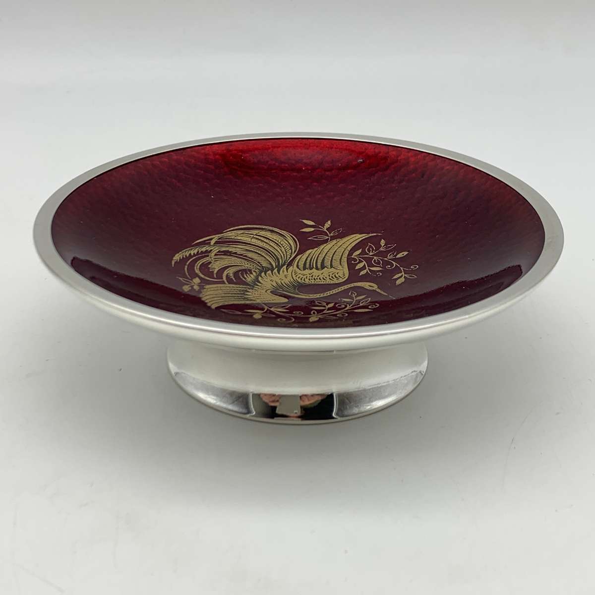 Spanish Solid Silver & Enamel Dish (161g)