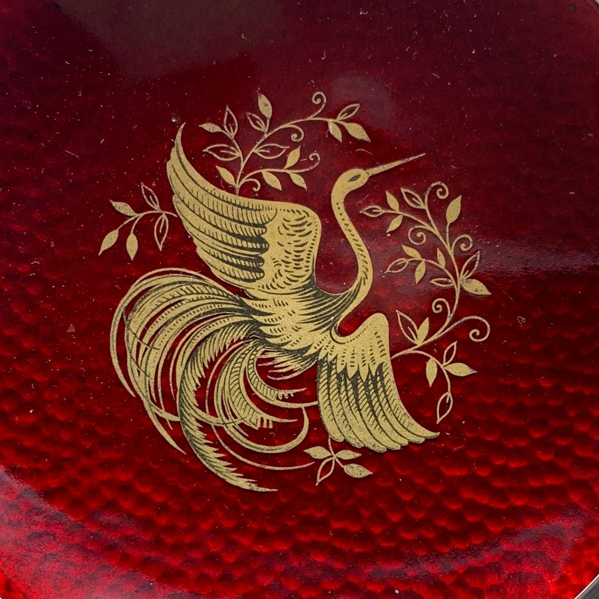 Spanish Solid Silver & Enamel Dish (161g)