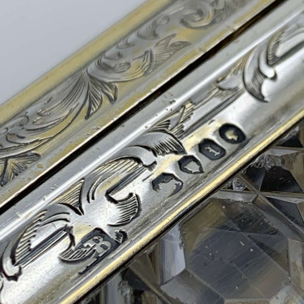 Fabulous Silver Gilt & Coral, Crystal Vanity Hinged Box (1866)