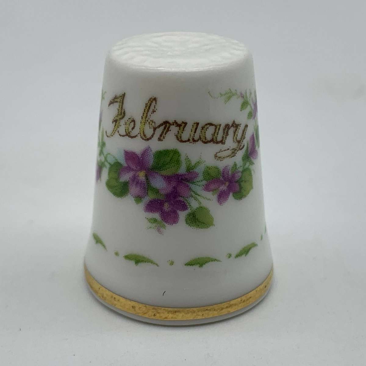 Royal Albert 'Flower of the Month' Thimble (February)