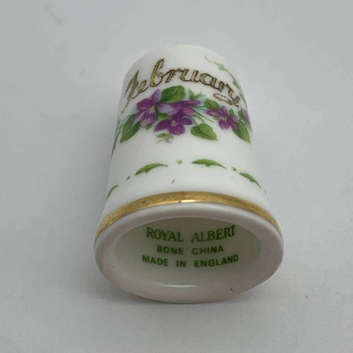 Royal Albert 'Flower of the Month' Thimble (February)