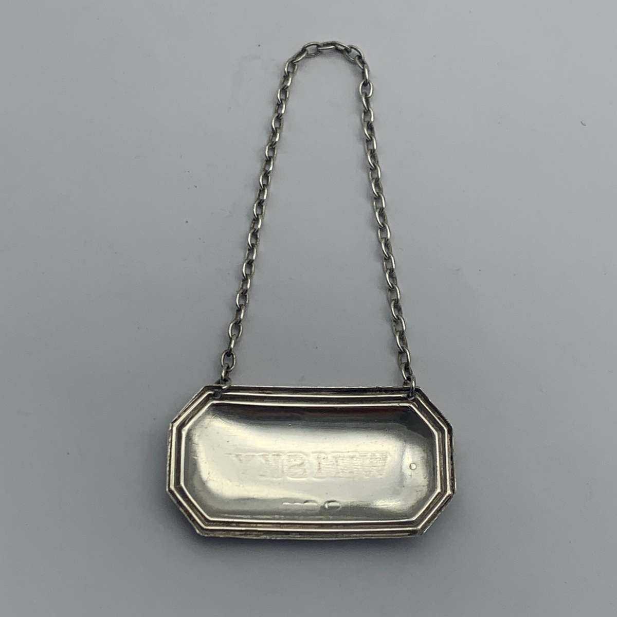 Sterling Silver 'WHISKY' Decanter Label