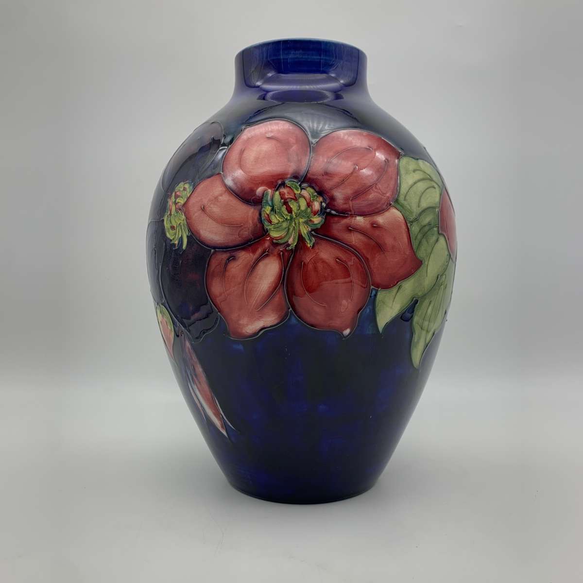 Very Large 1940/50's Moorcroft 'Clematis' Vase (Rare Shape)