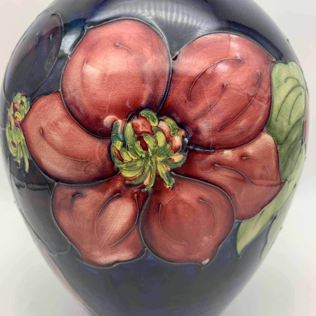 Very Large 1940/50's Moorcroft 'Clematis' Vase (Rare Shape)